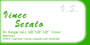 vince setalo business card